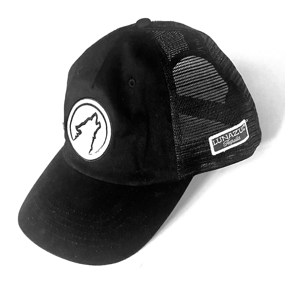 Black Howling Wolf Lunazul Tequila Adjustable Hat